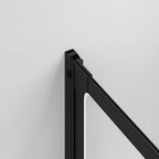vidaXL Duschwand Schwarz 168 x 140 cm Aluminium