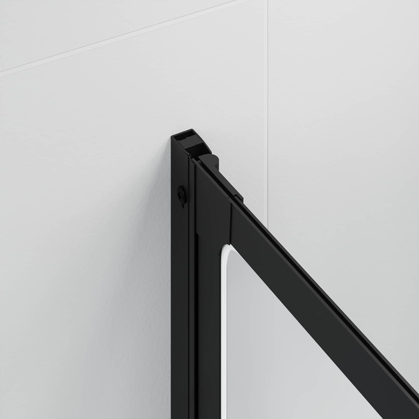 vidaXL Duschwand Schwarz 168 x 140 cm Aluminium