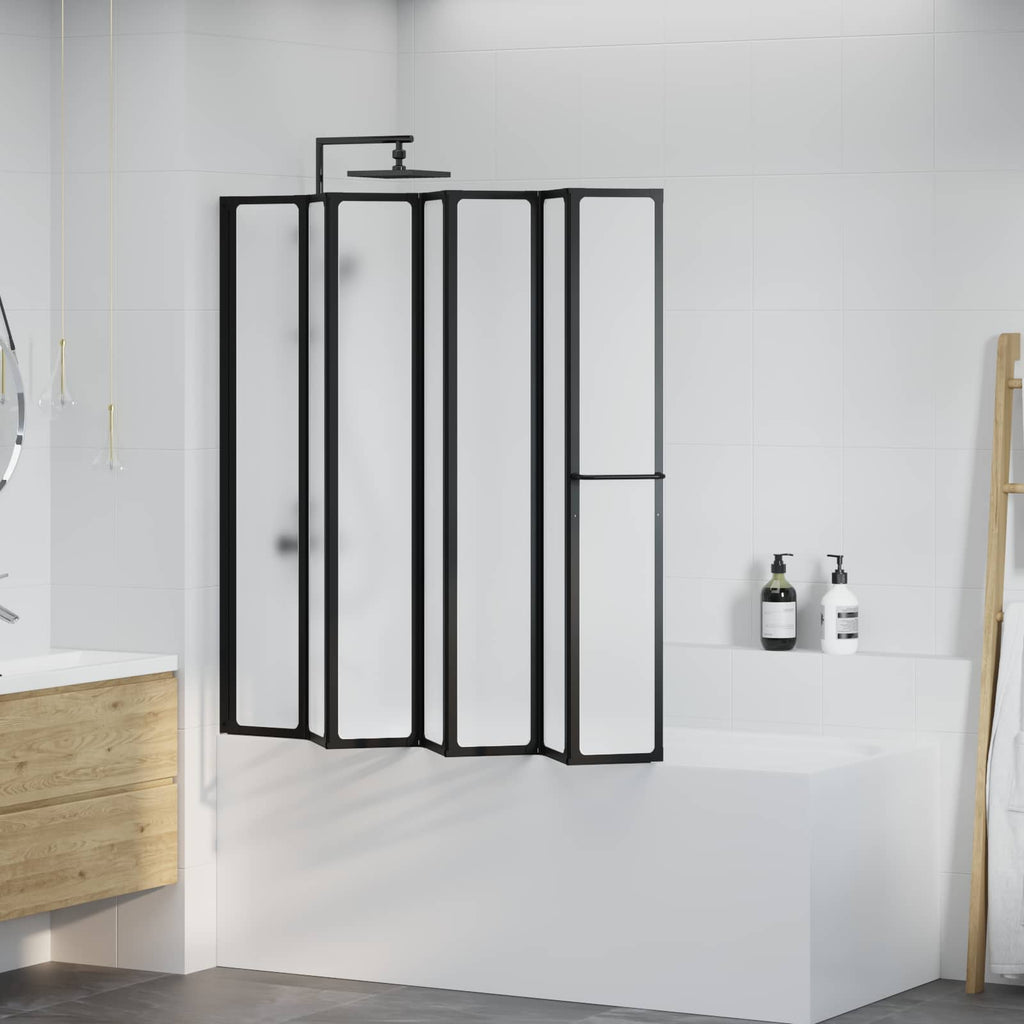 vidaXL Duschwand Schwarz 168 x 140 cm Aluminium