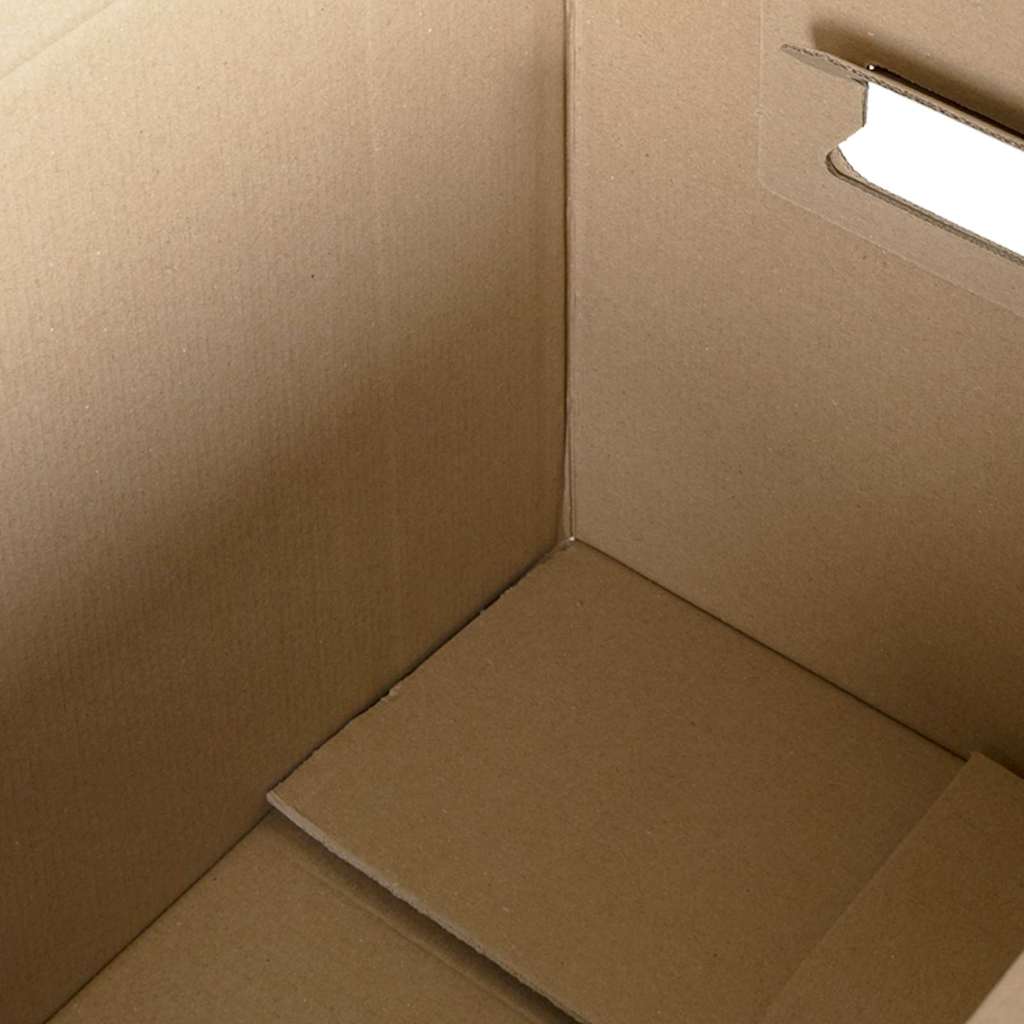 vidaXL Umzugsbox mit Speicher 20 pcs Natur 59 x 31,5 x 31,5 cm Karton