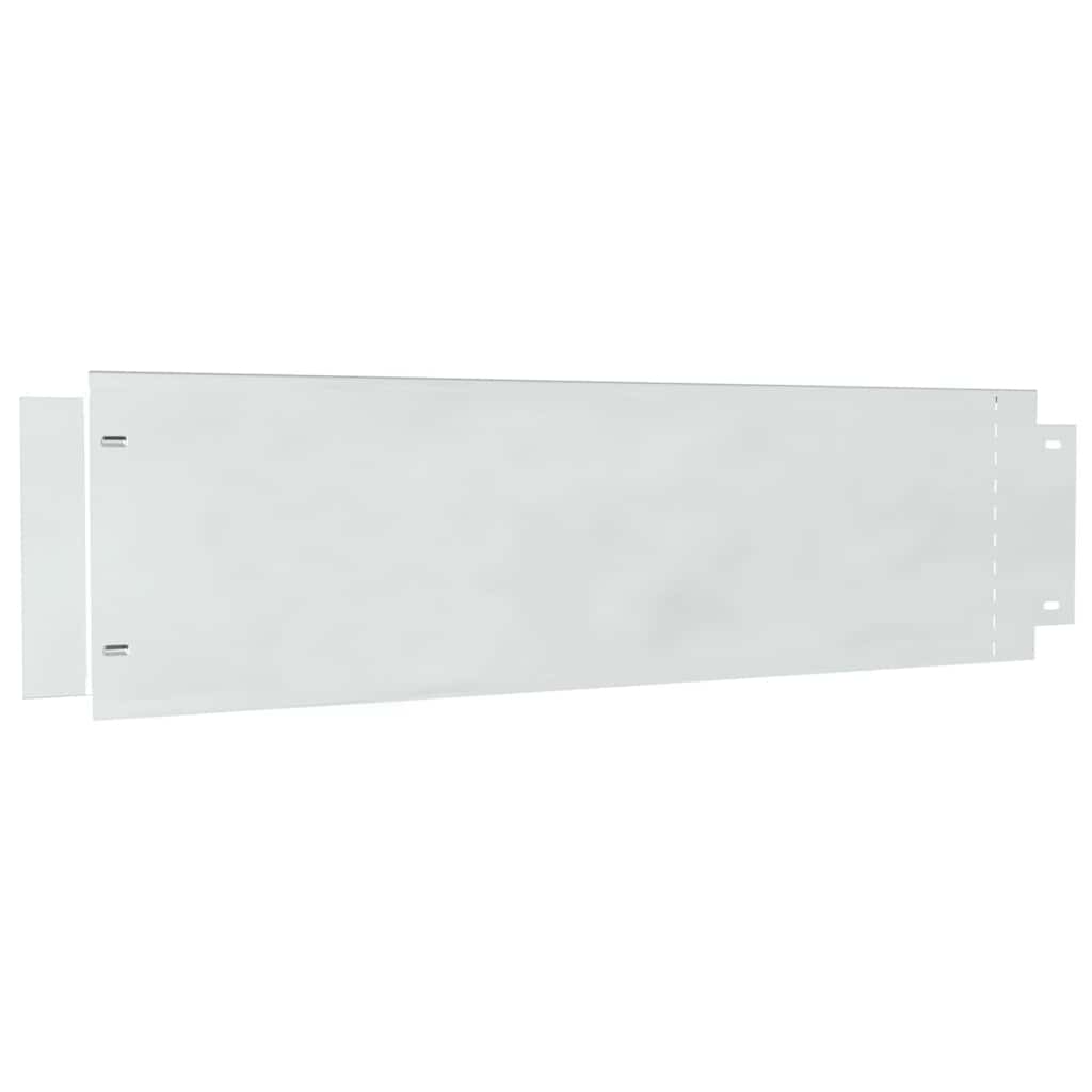 vidaXL Rasenkanten 20 pcs Silber 100 x 25 x 0,07 cm Verzinkter Stahl
