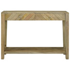 vidaXL Konsolentisch mit Schubladen Natürliches Grau 110 x 30 x 80 cm