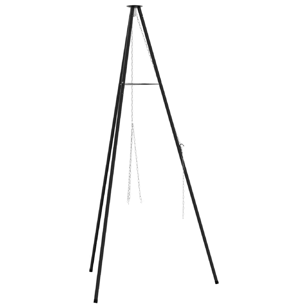 vidaXL Lagerfeuer Stativ Schwarz 92 x 92 x 151,5 cm Stahl