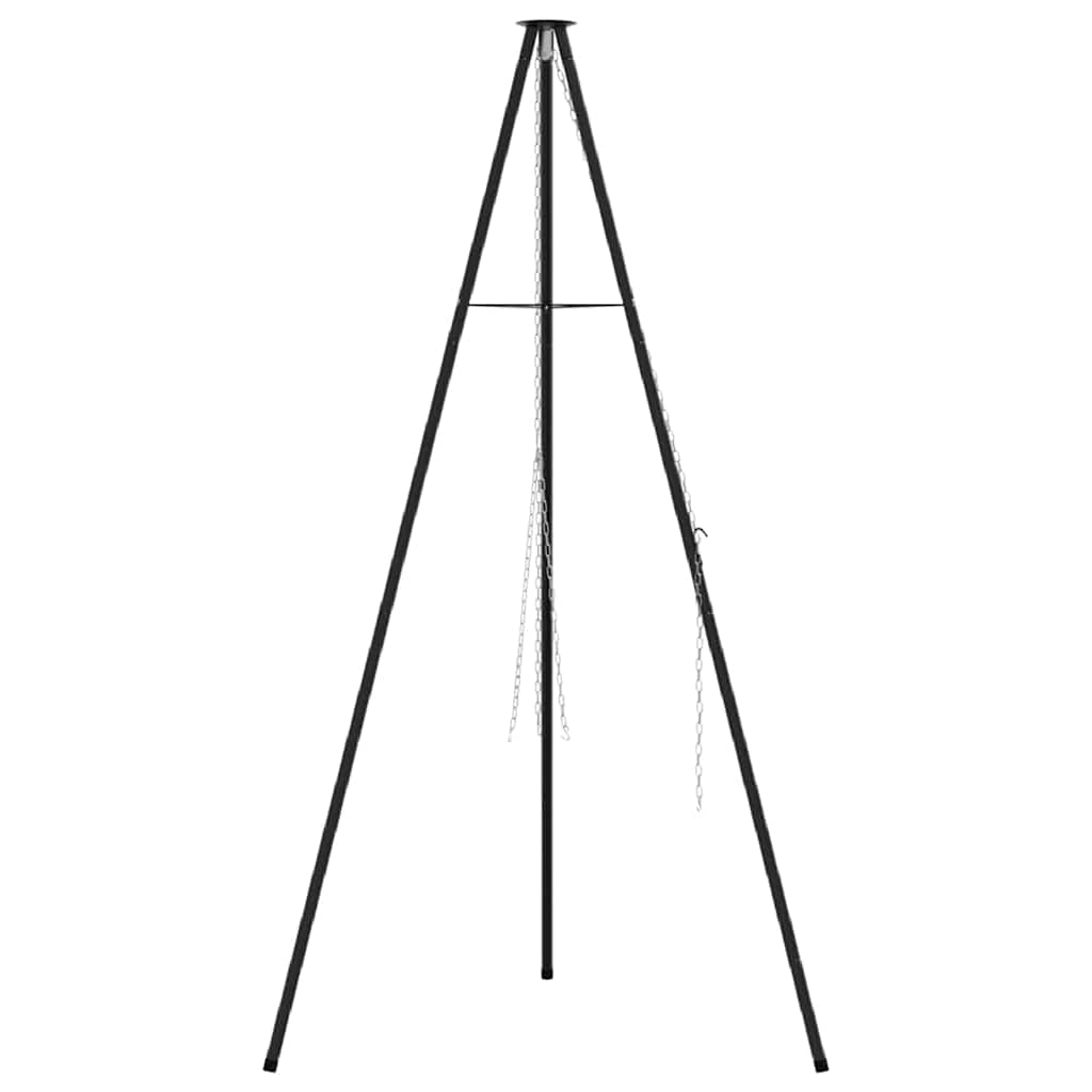 vidaXL Lagerfeuer Stativ Schwarz 92 x 92 x 151,5 cm Stahl