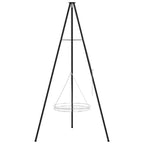 vidaXL Lagerfeuer Stativ 2 pcs Schwarz Stahl