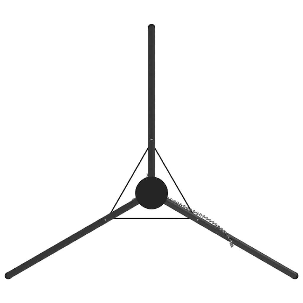 vidaXL Lagerfeuer Stativ 2 pcs Schwarz Stahl