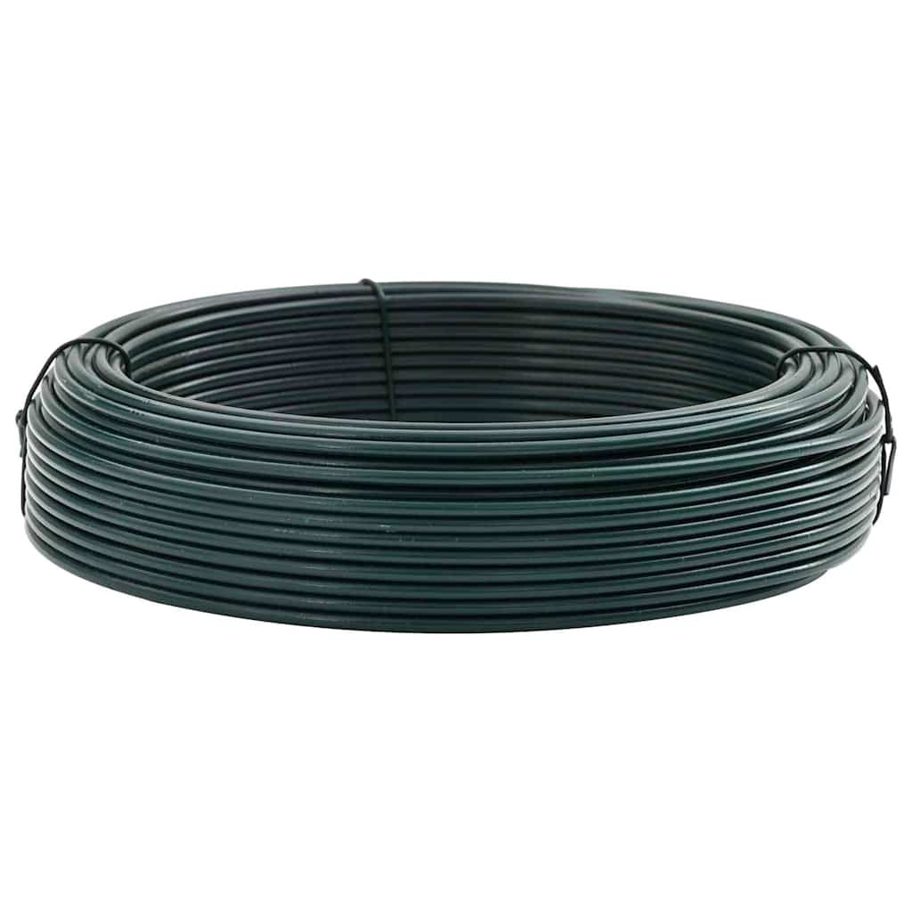 vidaXL Zaunbindedraht Grün 25 m PVC