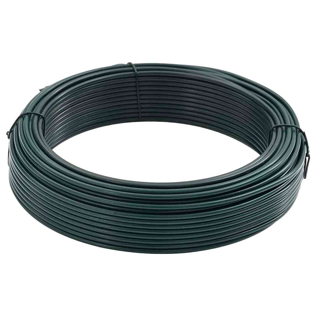 vidaXL Zaunbindedraht Grün 25 m PVC