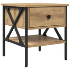 vidaXL Nachttisch Artisan-Eiche 40 x 42 x 45 cm Schichtholz und Metall