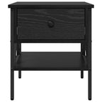 vidaXL Nachttisch mit Schubladen Schwarz Eichen-Optik 40 x 42 x 45 cm