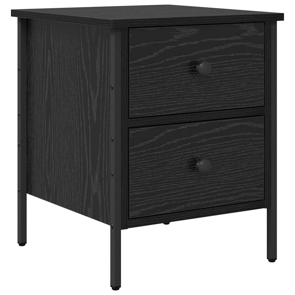 vidaXL Nachttisch mit Schubladen Schwarze Eiche 40 x 42 x 50 cm
