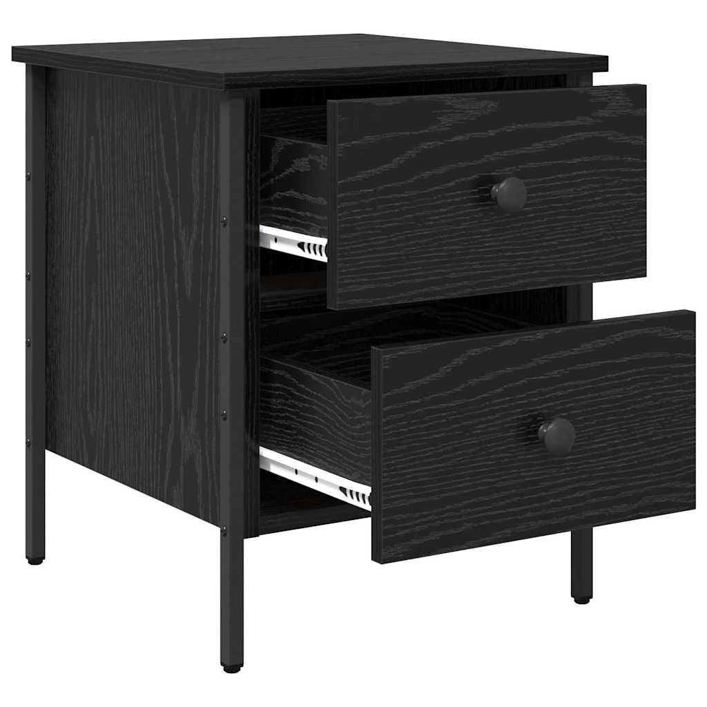 vidaXL Nachttisch mit Schubladen Schwarze Eiche 40 x 42 x 50 cm