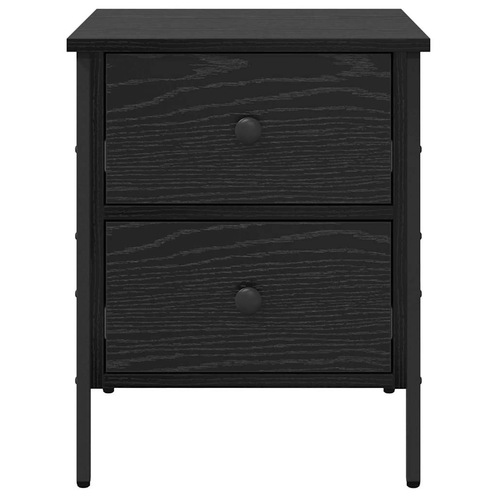 vidaXL Nachttisch mit Schubladen Schwarze Eiche 40 x 42 x 50 cm