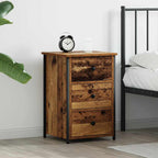 vidaXL Nachttisch Braun 40 x 36 x 60 cm Massives upgecyceltes Holz