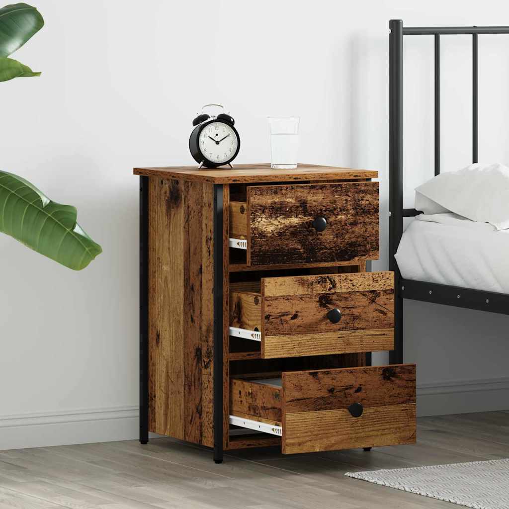 vidaXL Nachttisch Braun 40 x 36 x 60 cm Massives upgecyceltes Holz