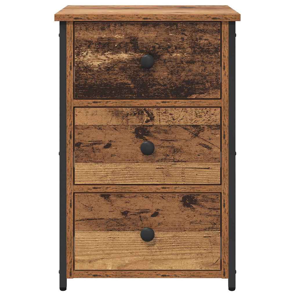 vidaXL Nachttisch Braun 40 x 36 x 60 cm Massives upgecyceltes Holz