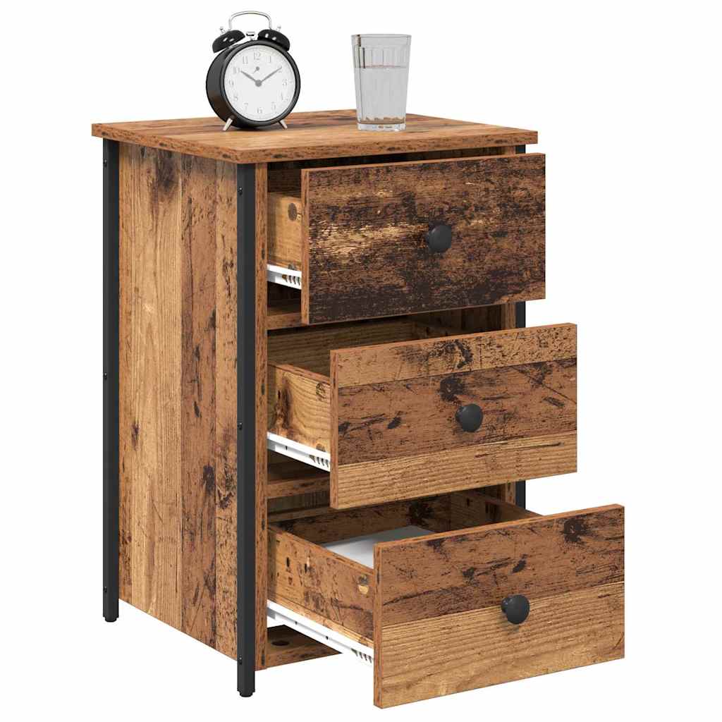 vidaXL Nachttisch Braun 40 x 36 x 60 cm Massives upgecyceltes Holz