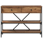 vidaXL Konsolentisch mit Schubladen Braun 100 x 34,5 x 75 cm Holz