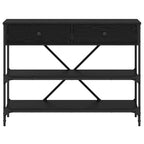 vidaXL Konsolentisch Schwarz Eichen-Optik 100 x 34,5 x 75 cm Holz