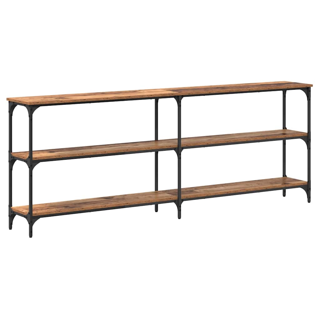 vidaXL Konsolentisch Altholz 200 x 29 x 75 cm Sperrholz und Metall