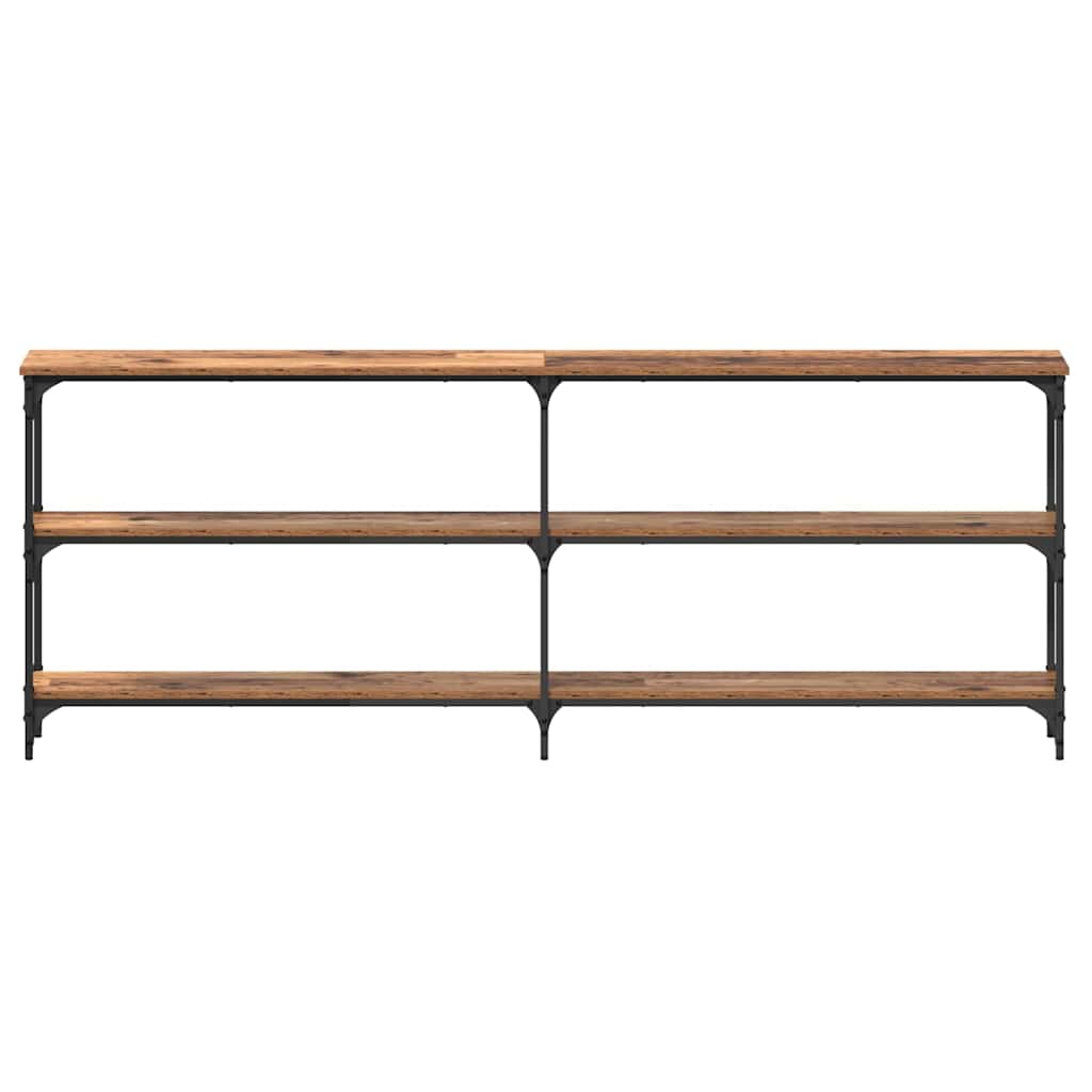 vidaXL Konsolentisch Altholz 200 x 29 x 75 cm Sperrholz und Metall