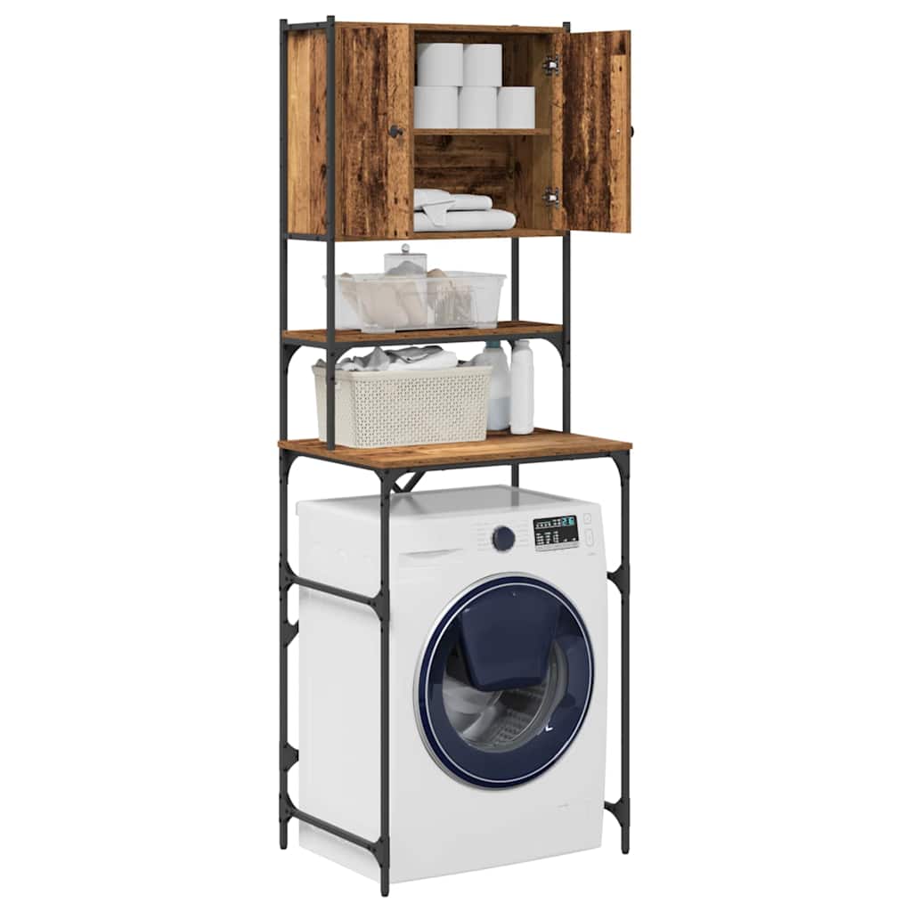 vidaXL Waschmaschinen-Schrank Altholz 68 x 48,5 x 194 cm Holzwerkstoff