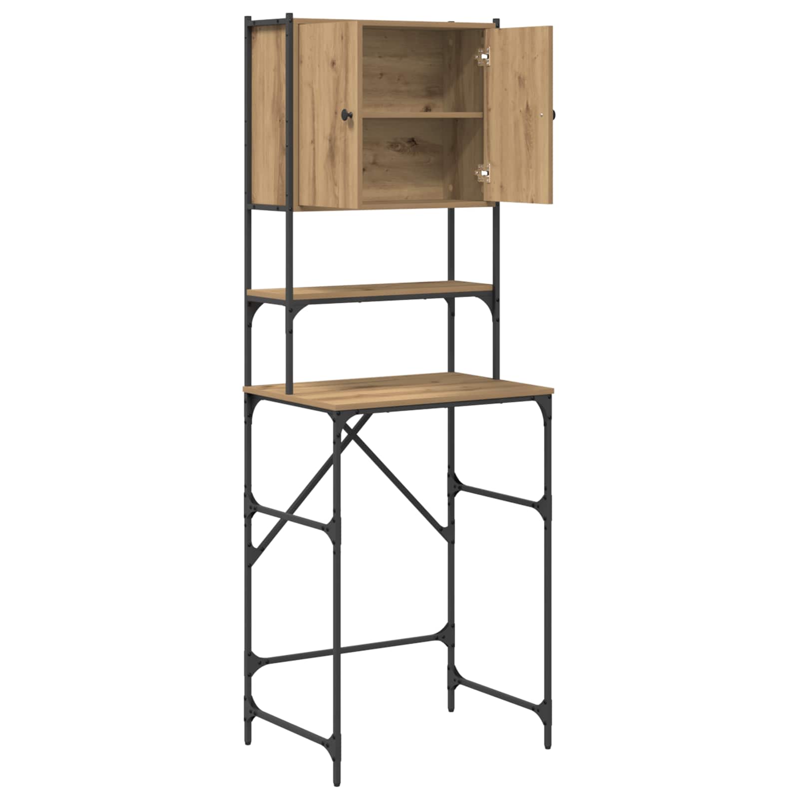 vidaXL Waschmaschinen-Schrank Artisan-Eiche 68 x 48,5 x 194 cm