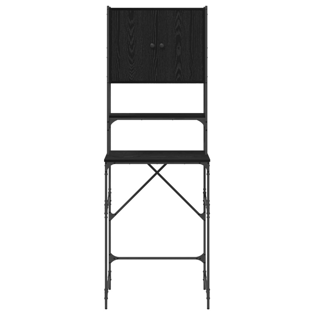 vidaXL Waschmaschinen-Schrank Schwarz 0ak 68 x 48,5 x 194 cm