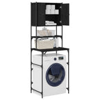 vidaXL Waschmaschinen-Schrank Schwarz 0ak 68 x 48,5 x 194 cm