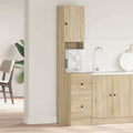 vidaXL Küchenschrank mit Regal Beige 35 x 50 x 180 cm Holzwerkstoff
