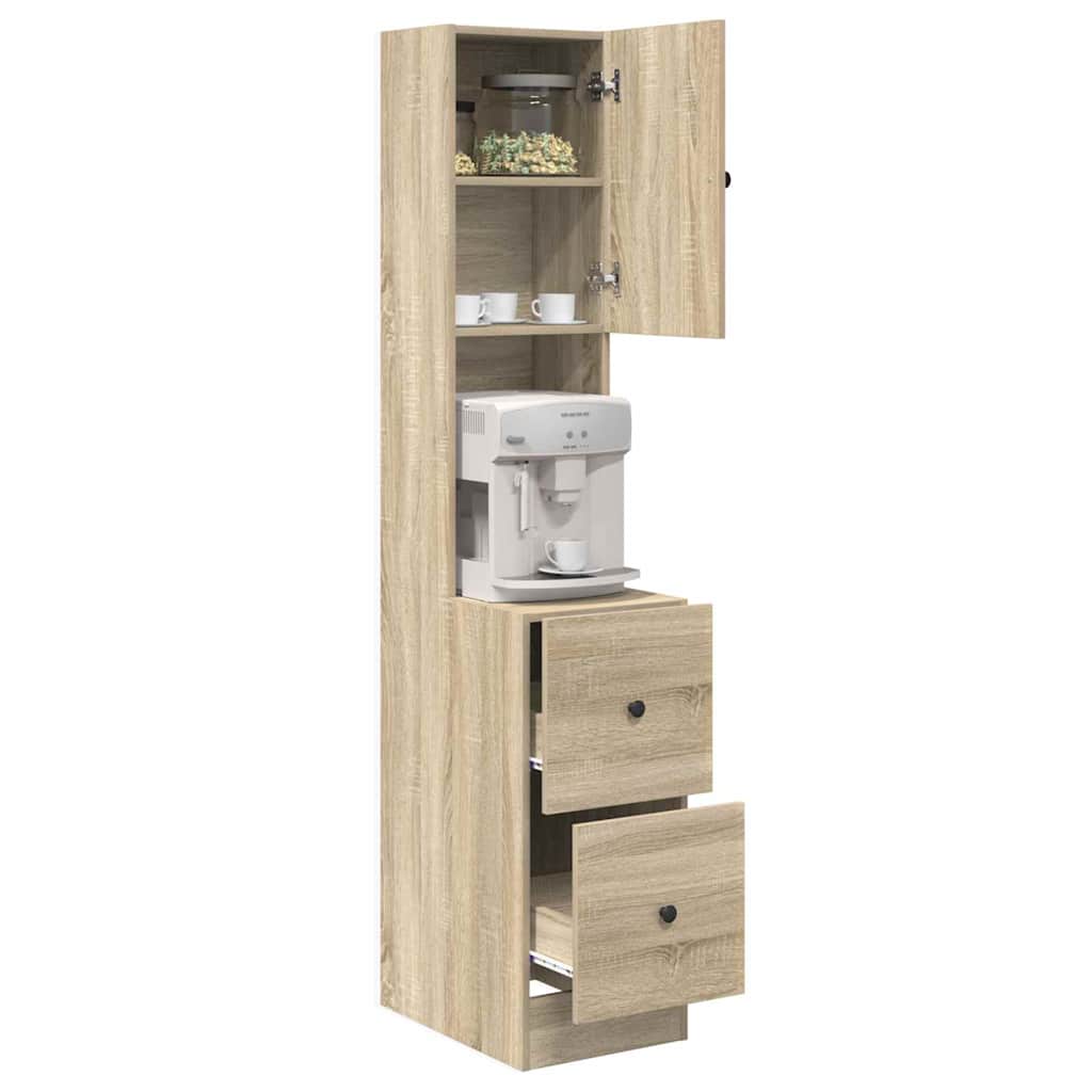 vidaXL Küchenschrank mit Regal Beige 35 x 50 x 180 cm Holzwerkstoff