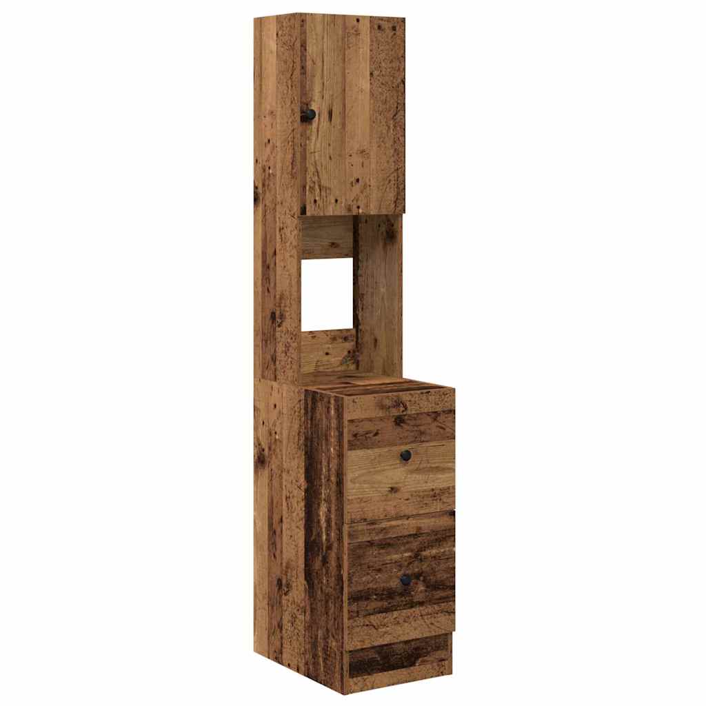 vidaXL Küchenbuffet mit Schubladen mit Regal Altholz 32 x 50 x 180 cm