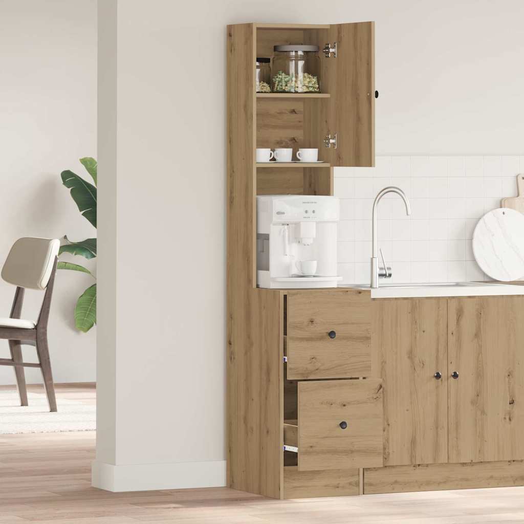 vidaXL Küchenbuffet mit Schubladen Artisan-Eiche 32 x 50 x 180 cm