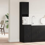 vidaXL Küchenbuffet mit Regal Schwarz Eichen-Optik 32 x 50 x 180 cm