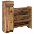 vidaXL Schuhschrank mit Tür Altholz 100,5 x 28 x 100 cm Holzwerkstoff