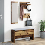 vidaXL Flurmöbel-Set mit Schubladen 4 pcs Altholz Holzwerkstoff