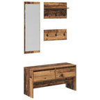 vidaXL Flurmöbel-Set mit Schubladen 4 pcs Altholz Holzwerkstoff