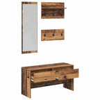 vidaXL Flurmöbel-Set mit Schubladen 4 pcs Altholz Holzwerkstoff