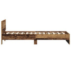 vidaXL Bettrahmen mit Kopfteil Altholz 90 x 200 cm Holzwerkstoff