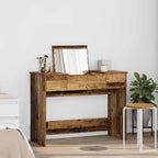 vidaXL Kosmetiktisch mit Schubladen Altholz 100 x 45 x 76 cm