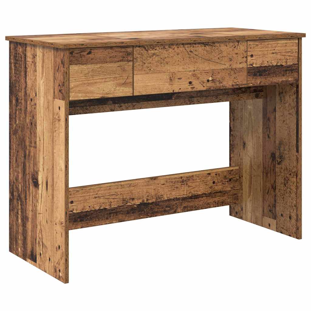 vidaXL Kosmetiktisch mit Schubladen Altholz 100 x 45 x 76 cm