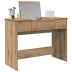 vidaXL Kosmetiktisch mit Schubladen Artisan-Eiche 100 x 45 x 76 cm