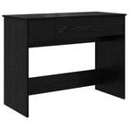 vidaXL Kosmetiktisch mit Spiegel Schwarz Eichen-Optik 100 x 45 x 76 cm