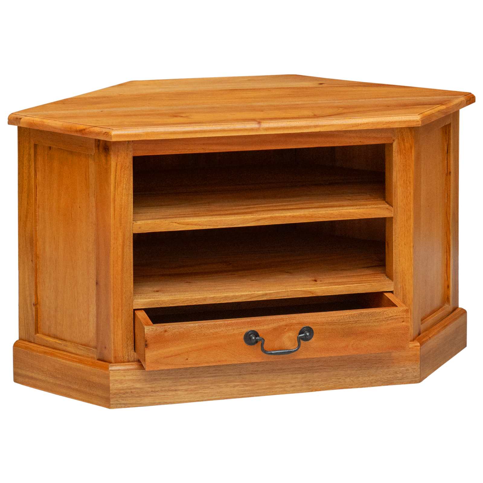 vidaXL EckTVSchrank Natur 79 x 40 x 46 cm Massives Mahagoni Holz