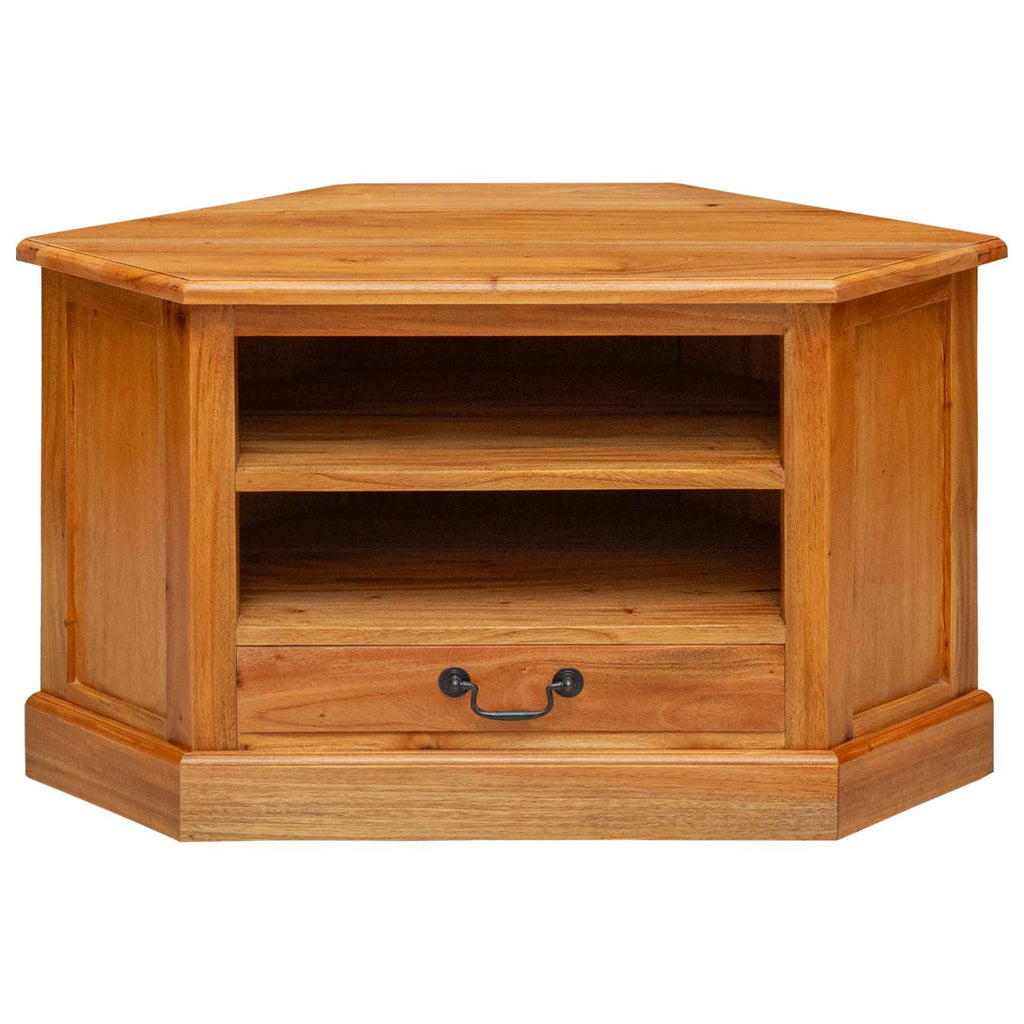 vidaXL EckTVSchrank Natur 79 x 40 x 46 cm Massives Mahagoni Holz