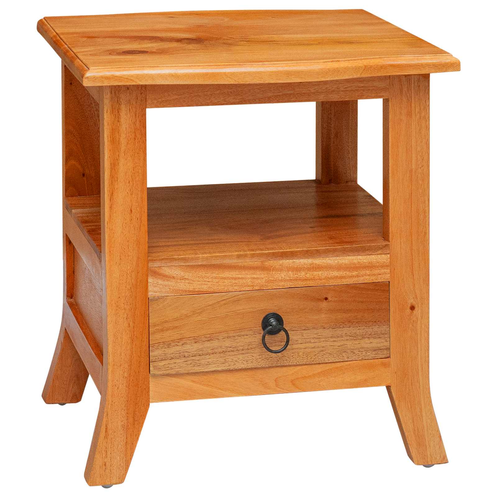 vidaXL Nachttisch Natur 40 x 40 x 45,5 cm Massives Mahagoni Holz