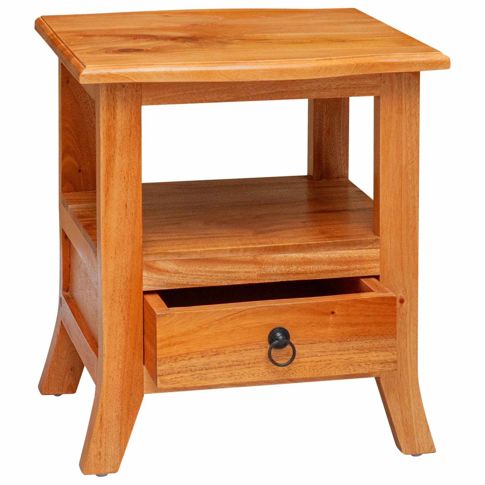 vidaXL Nachttisch Natur 40 x 40 x 45,5 cm Massives Mahagoni Holz
