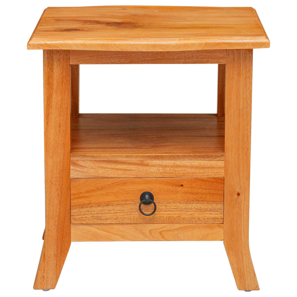 vidaXL Nachttisch Natur 40 x 40 x 45,5 cm Massives Mahagoni Holz