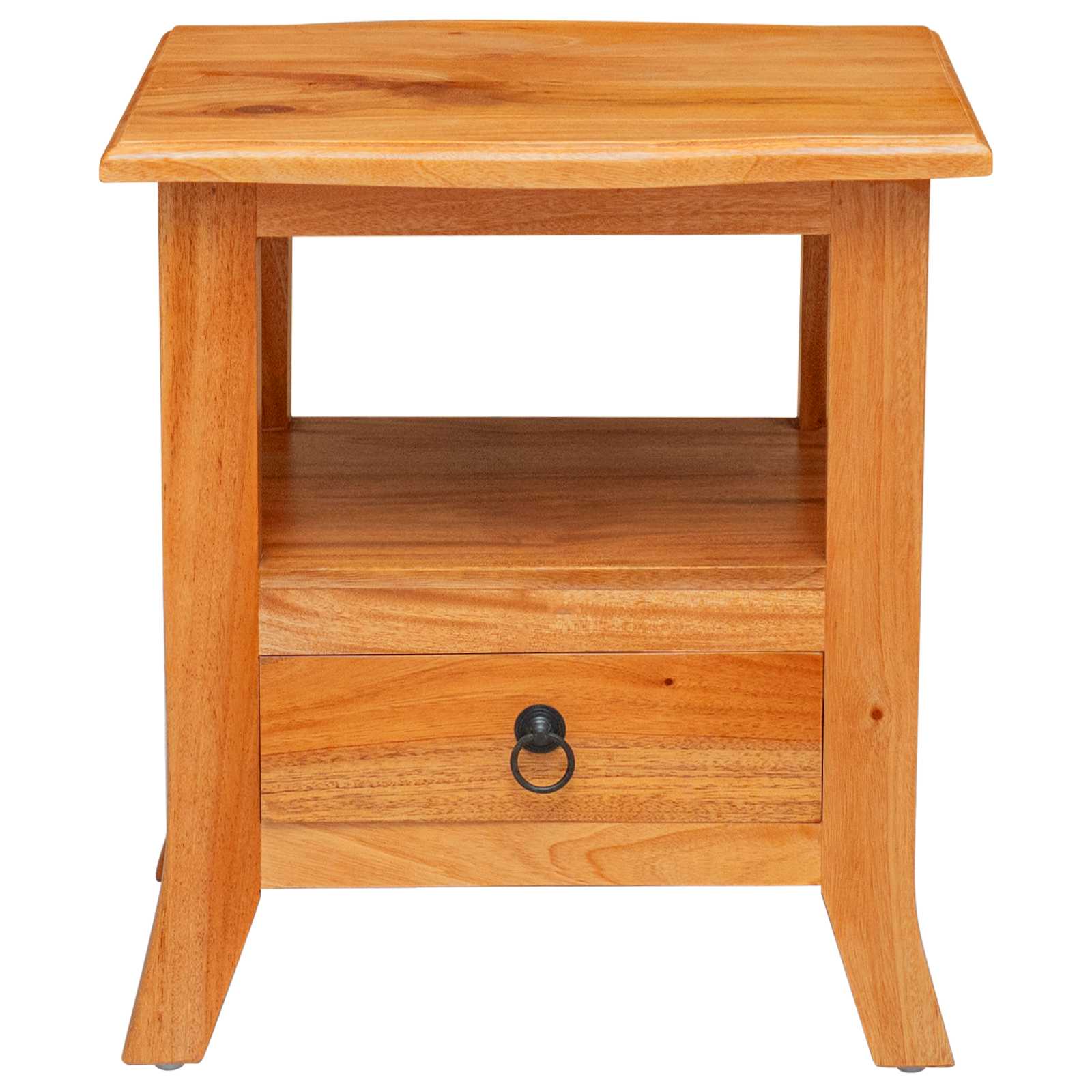 vidaXL Nachttisch Natur 40 x 40 x 45,5 cm Massives Mahagoni Holz