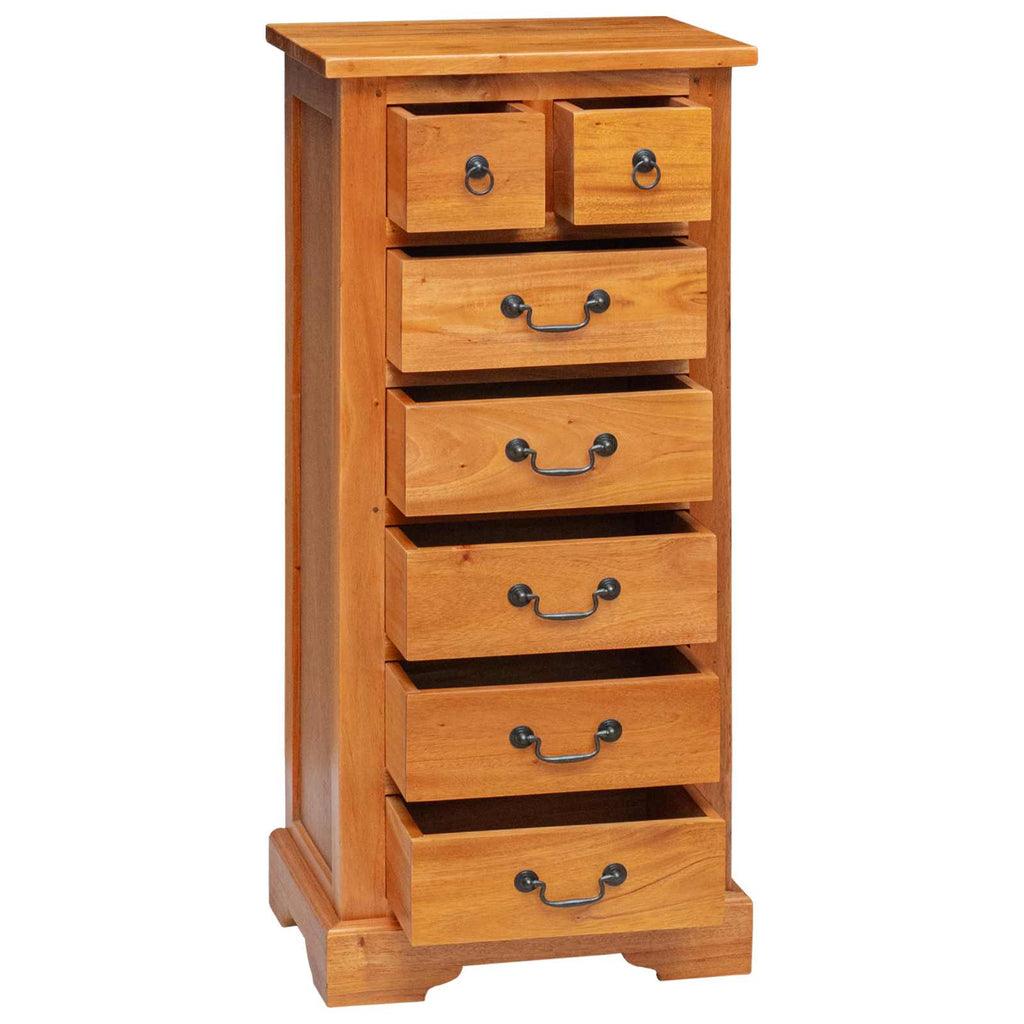vidaXL Kommode Natur 45 x 35 x 100,5 cm Massives Mahagoni Holz